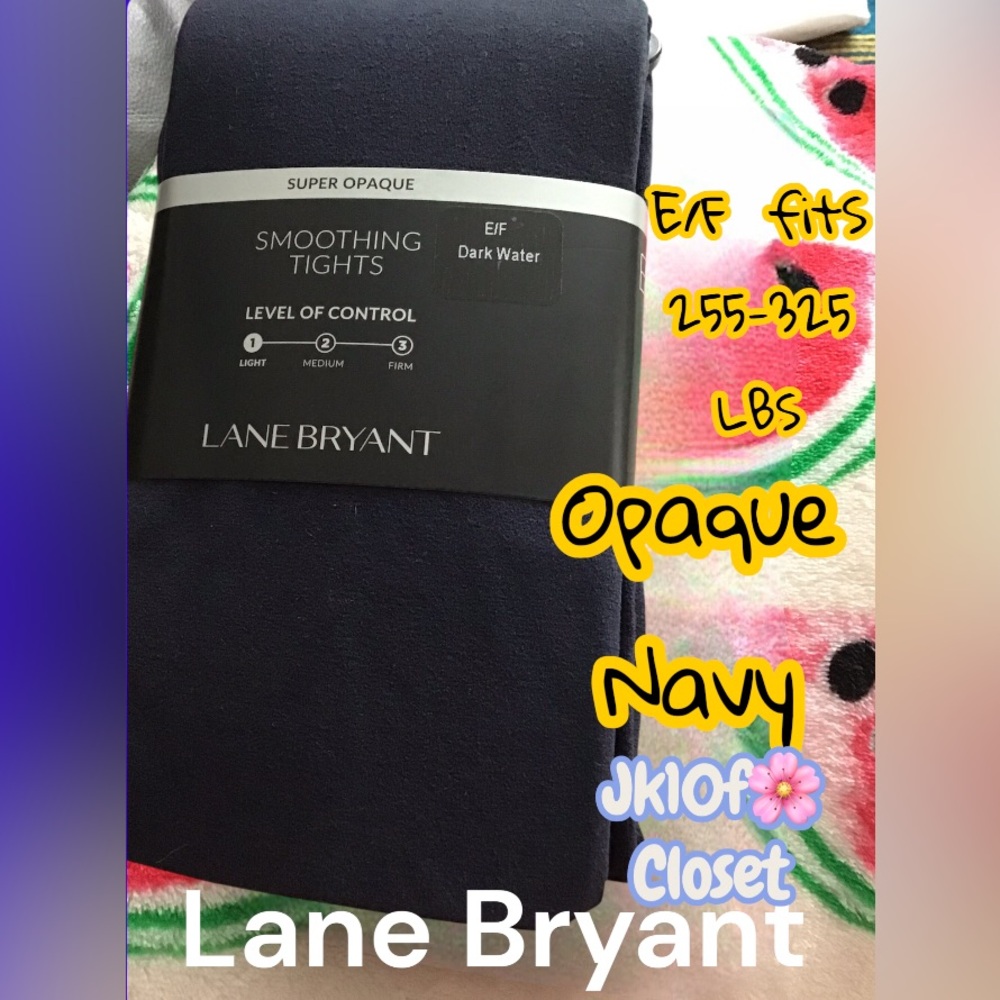 LOWEST🌺 NWT LANE BRYANT E/F (255-325 LBS) OPAQUE NAVY LIGHT CONTROL TIGHTS